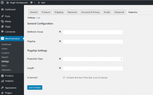 New settings page in WooCommerce