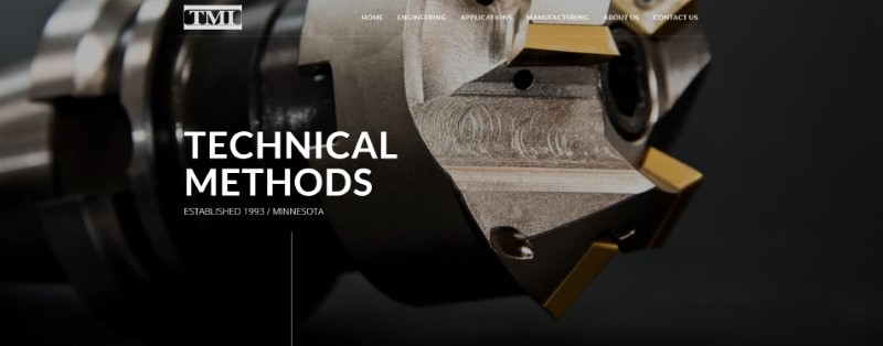 Screenshot of Technical Methods website header